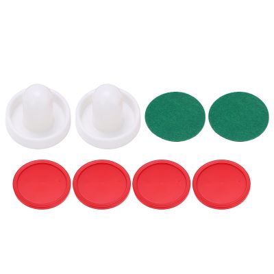 Cryfokt Air Hockey Pusher Set with Thick Green Felt Bases