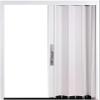 Generic Accordion Sliding Interior Door, White, with Door Frame, Lock and Keys (H 150 cm/59 in, W 141 cm/56 in) view 1