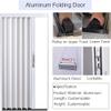 Generic Accordion Sliding Interior Door, White, with Door Frame, Lock and Keys (H 150 cm/59 in, W 141 cm/56 in) view 4