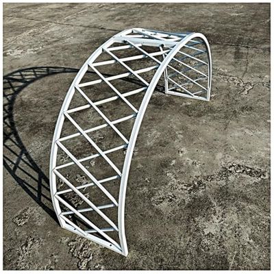 Generic Garden Trellis, Metal Arch Support for Climbing Plants, White, 150 cm