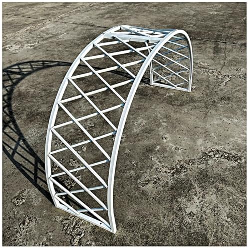 Generic Garden Trellis, Metal Arch Support for Climbing Plants, White, 150 cm