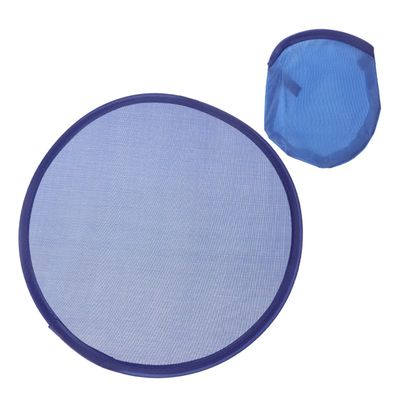 VALICLUD Round Folding Hand Fan, Blue, Lightweight and Portable, 1 Set