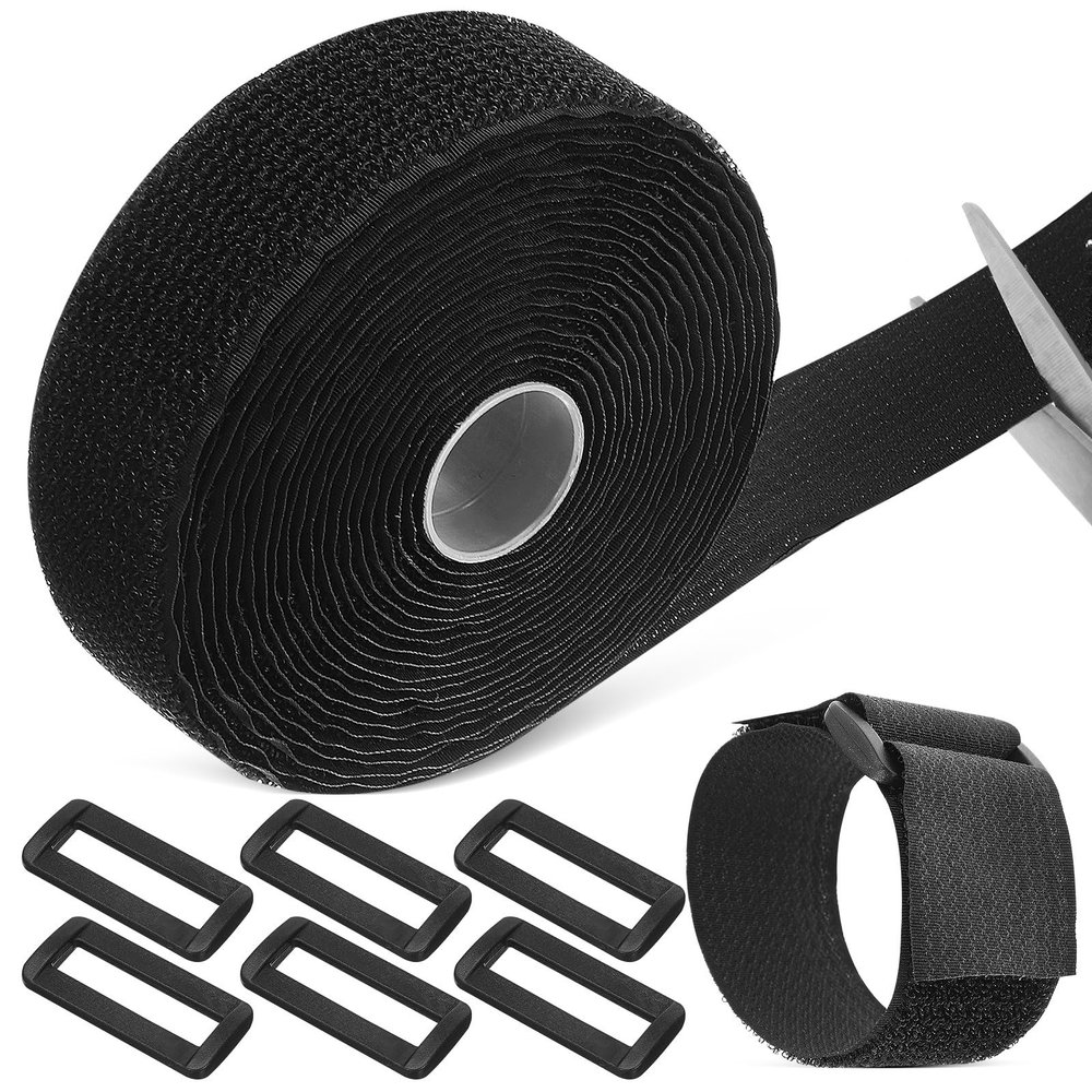 Healeved Self-Adhesive Tie-Down Strap, 38 mm x 5 m, with Plastic Buckles
