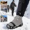 Ice Cleats for Shoes, 1 Pair with Adjustable Straps, 24-Point Traction view 3