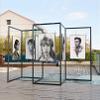 Sliding Display Rack, Metal Advertising Rack for Galleries and Schools, Aluminum Partition, 120 x 250 cm (1 pc) view 2