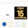 Edition Colibri Birthday Card - Gold Balloon Design | Folded Card (15 x 15 cm) - with Kraft Envelope - Blank Inside (2) view 2