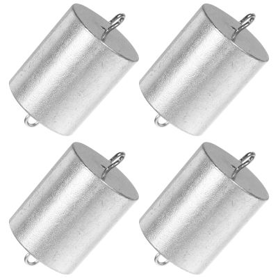 Calibration Weight Set with Double Hooks, 4-Piece, 200 g, Silver Iron