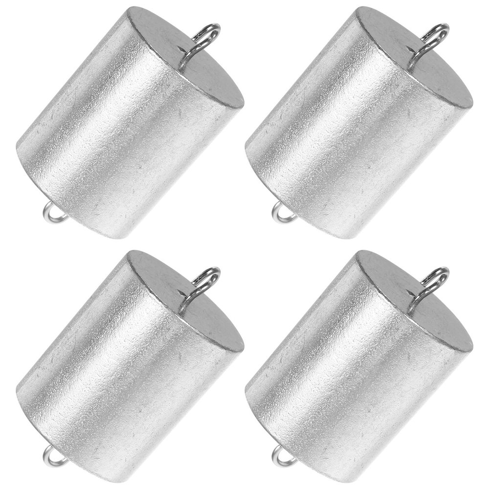 Calibration Weight Set with Double Hooks, 4-Piece, 200 g, Silver Iron