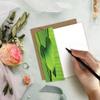 Valentine’s Card – Green Heart-Shaped Leaf Motif | Folded Card (15 x 15 cm) with Kraft Envelope, Blank Inside view 4