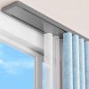 Double-Track Aluminum Curtain Track, Ceiling-Mount, Gray, 240 cm view 1