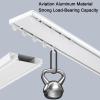 Double-Track Aluminum Curtain Track, Ceiling-Mount, Gray, 240 cm view 3