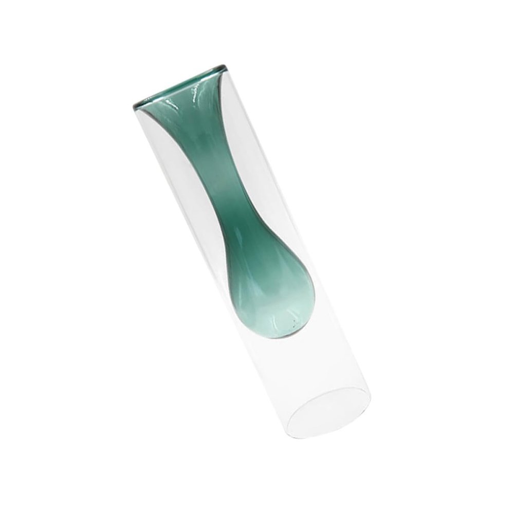 Double-Walled Green Borosilicate Glass Vase for Plants and Flowers