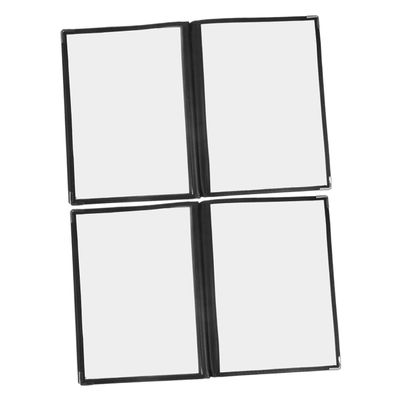 Ciieeo 2-Pack Transparent Menu Holders for Restaurants, 6 Pages, 12 Views