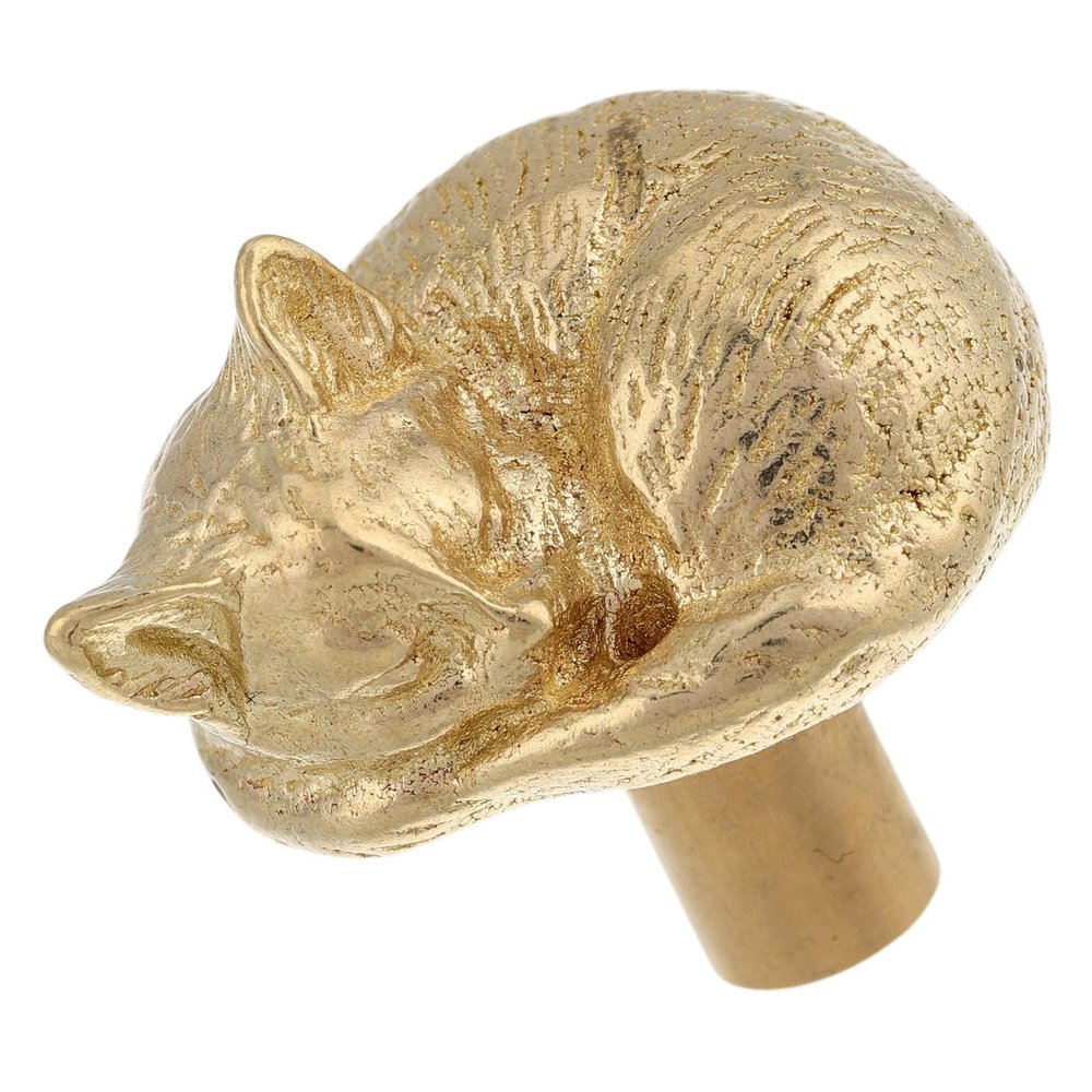 Cat-Shaped Copper Cabinet Knob in Vintage Style for Drawers