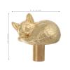 Cat-Shaped Copper Cabinet Knob in Vintage Style for Drawers view 2