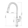 TYMYW Pull-Down Kitchen Faucet with Sprayer, 3 Modes, Single Handle, 360° Swivel, Brass, Gray view 4