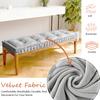 WLXFF Velvet Bench Cushion, 100 x 60 cm, No. 5 view 2