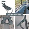 LOKLNEYK Outdoor Folding Bed, Lounge Chair (Gray) view 2