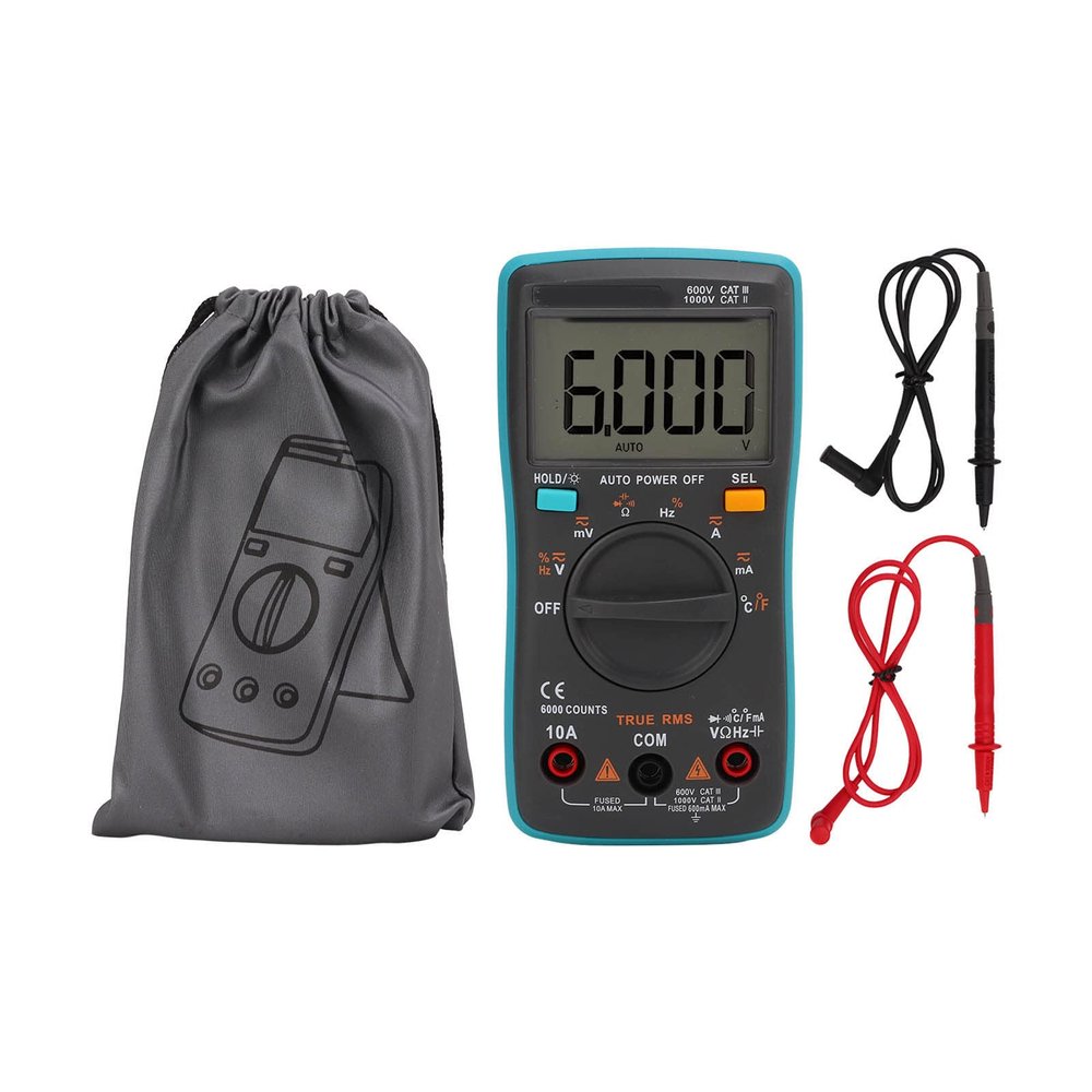 ZT102 6000-Count Digital Multimeter with Auto-Ranging