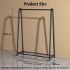 Generic Heavy-Duty Single-Arm Clothing Rack for Retail, White, 80 x 40 x 160 cm view 2