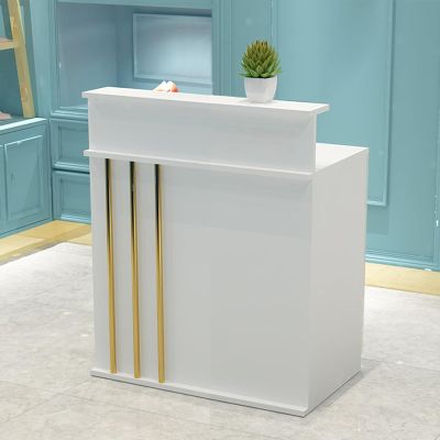 Small Reception Desk with Drawers, MDF, 80 x 50 x 100 cm