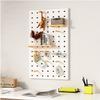 JvFbjLF Pegboard Wall Organizer, White, 60 x 120 cm view 1