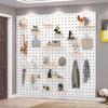 JvFbjLF Pegboard Wall Organizer, White, 60 x 120 cm view 2
