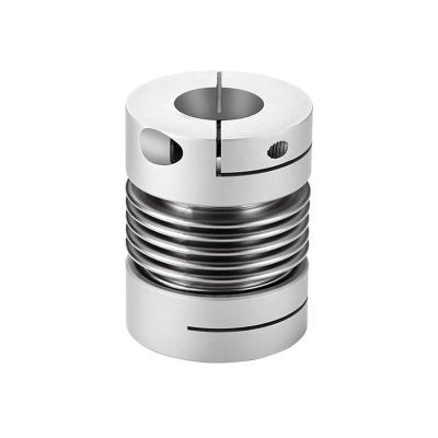 GRASAKY 1pc Bellows Clamp Coupling D65mm L81mm for Servo Motor, Aluminum Alloy, Slotted, Flexible (20×20mm)