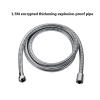 High-Pressure Stainless Steel Shower Hose, 1.5 m/2 m, Black/Silver view 2