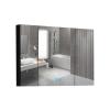 Illuminated Stainless Steel Bathroom Medicine Cabinet with Mirror, Dimmable, 80 x 80 x 13 cm view 1