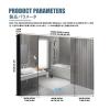 Illuminated Stainless Steel Bathroom Medicine Cabinet with Mirror, Dimmable, 80 x 80 x 13 cm view 2