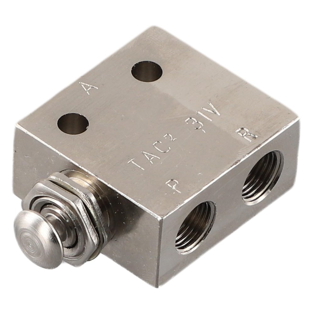 ZYNCUE TAC2-31V Pneumatic Air Valve, 2-Position, 3-Way, Mechanical Push Button