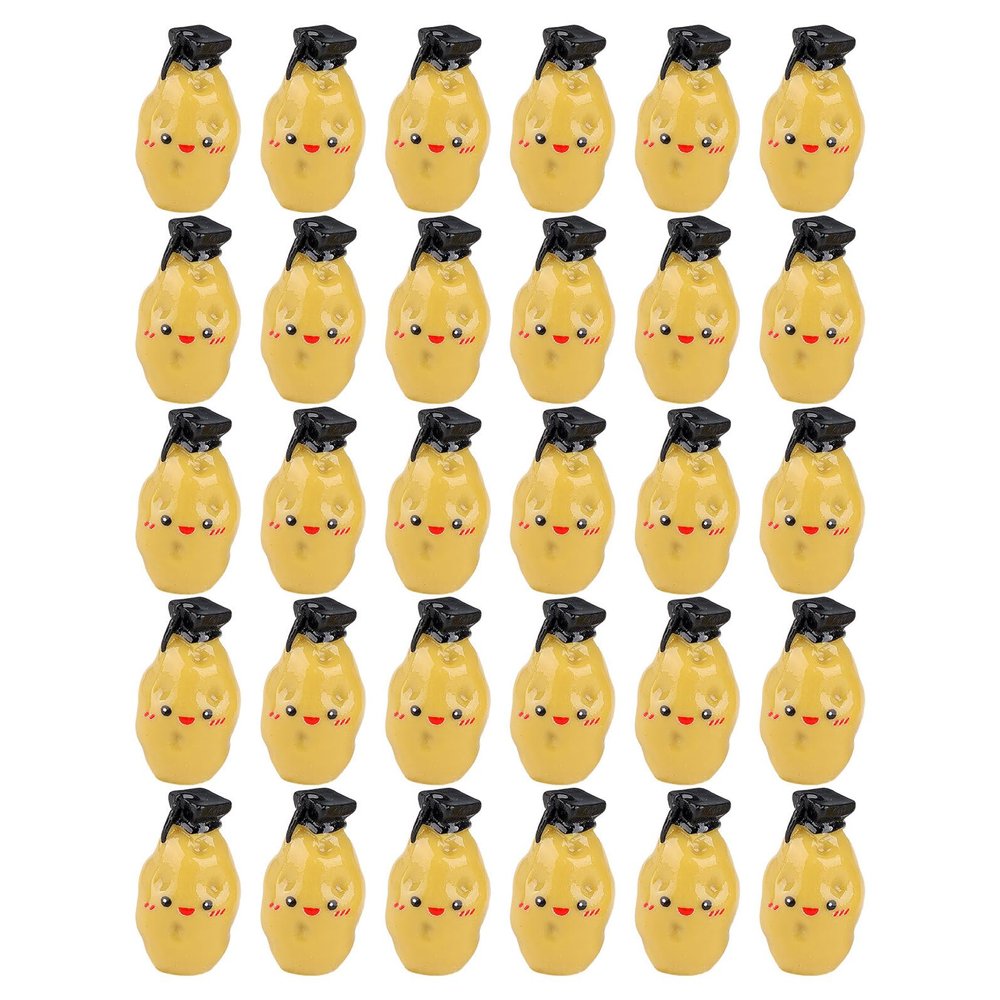 Artificial Mini Potato Figures, Yellow Resin