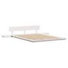 QZZCED Floor Bed Frame with Nightstand, White, 150 x 200 cm, Solid Wood view 2