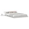 QZZCED Floor Bed Frame with Nightstand, White, 150 x 200 cm, Solid Wood view 3