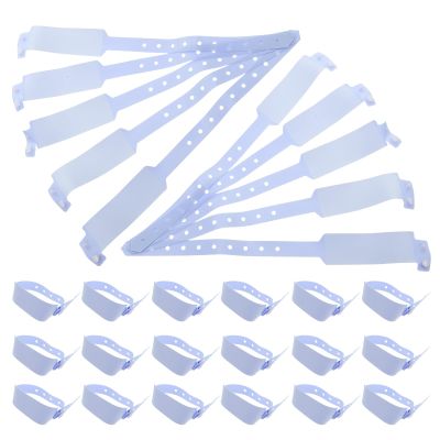 Patient Wristbands, 100 Count, Disposable PVC, for Adults and Seniors