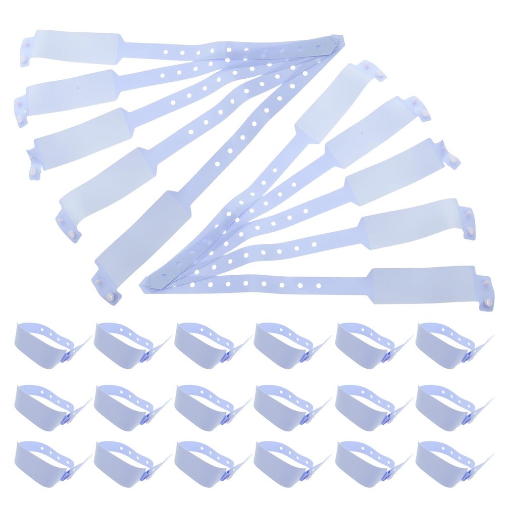 Patient Wristbands, 100 Count, Disposable PVC, for Adults and Seniors