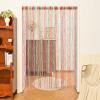 Wokuaile Beaded Door Curtain with Fringe, Cyan view 2