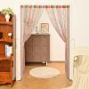 Wokuaile Beaded Door Curtain with Fringe, Cyan view 3