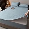 Zippered Mattress Protector, 90 x 200–180 x 200 cm, for 5–40 cm Mattress Height, Blue, 160 x 200 + 12 cm view 2