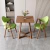 Square Dining Table Set with 2 Chairs, Military Green view 1