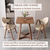 Square Dining Table Set with 2 Chairs, Military Green view 2