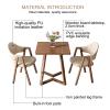 Square Dining Table Set with 2 Chairs, Military Green view 3
