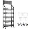 WQZzjm Sales Rack with Shelves and Hooks, Rolling Snack Display view 1