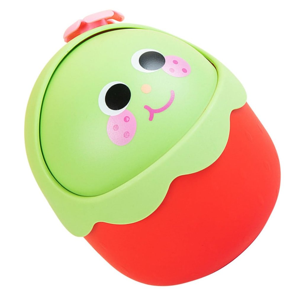 Homoyoyo Small Red Desktop Trash Can with Decorative Flip Lid