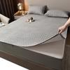 Zippered Quilted Mattress Protector, Washable, Gray, 135 x 190 + 15 cm view 1