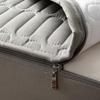 Zippered Quilted Mattress Protector, Washable, Gray, 135 x 190 + 15 cm view 4