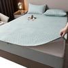 Quilted Zippered Mattress Protector, Light Cyan, 150 x 190 + 18 cm view 1