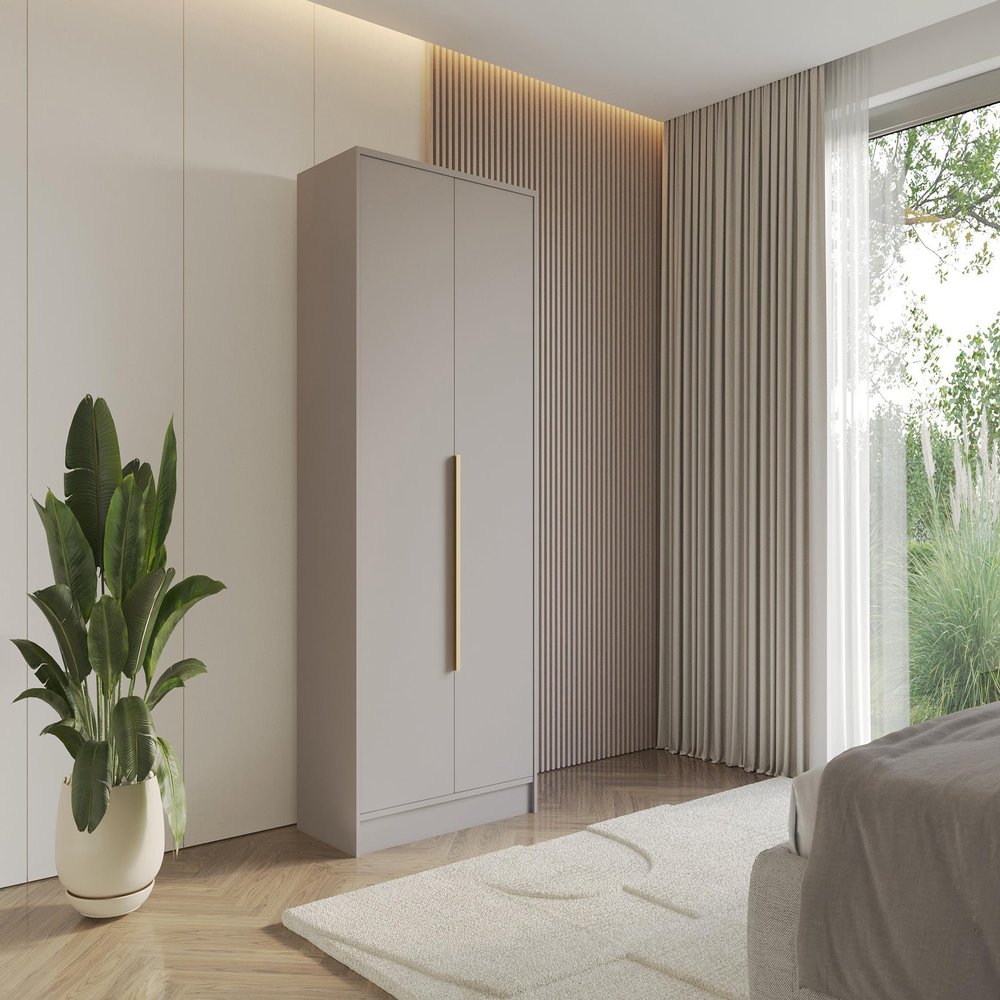 ALTDECOR PERE Wardrobe with Hinged Doors – 102 x 200 x 51 cm