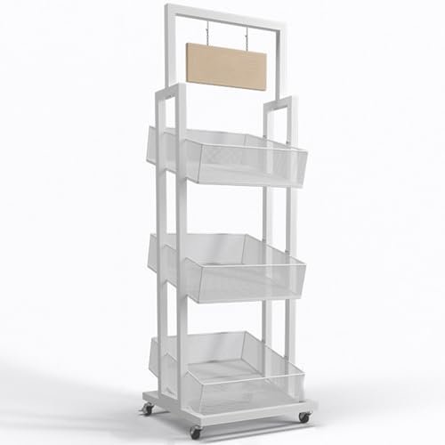 WQZzjm 3-Tier Sales Display Rack with Wheels